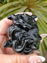 Carving Medusa Black Obsidian 6 x 5 cm